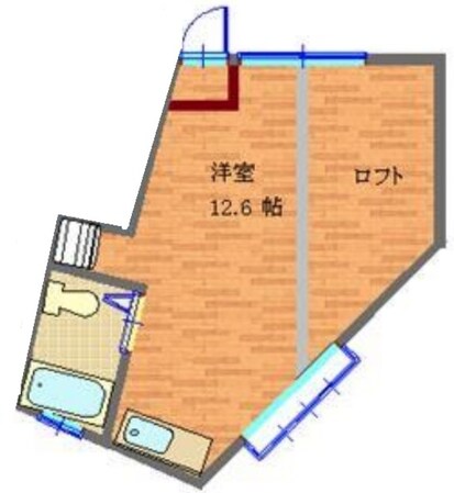 コーポヒル久米の物件間取画像